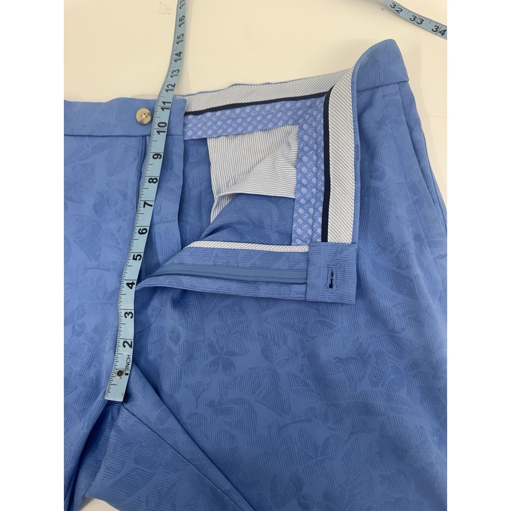 NWT Peter Millar Crown Sport Salem Shadow Stripe Floral Golf Shorts Blue 40 $115 - Picture 5 of 9